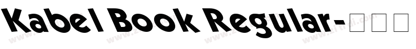 Kabel Book Regular字体转换